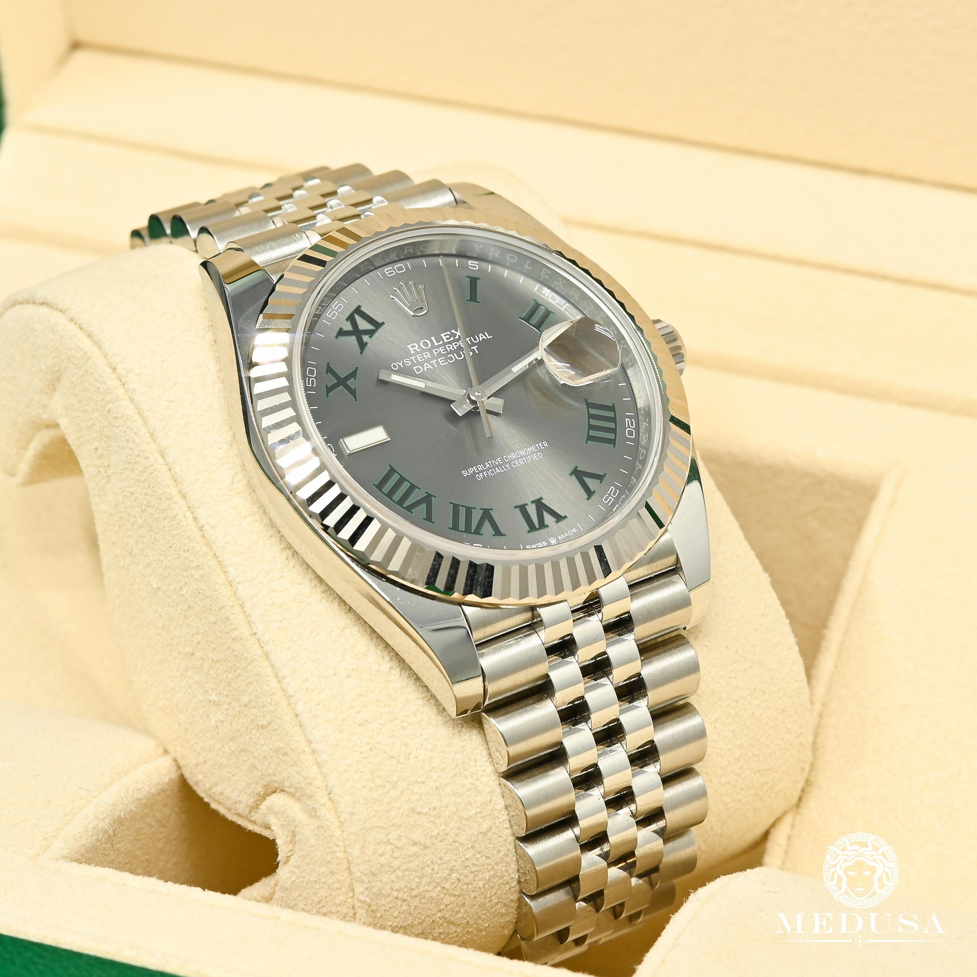 Rolex watch | Rolex Datejust Men&#39;s Watch 41mm - Fluted Jubilee Wimbledon White Gold