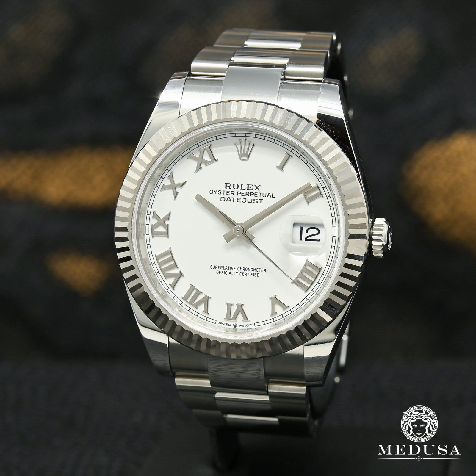 Rolex watch | Rolex Datejust Men's Watch 41mm - Fluted White Romain White Gold