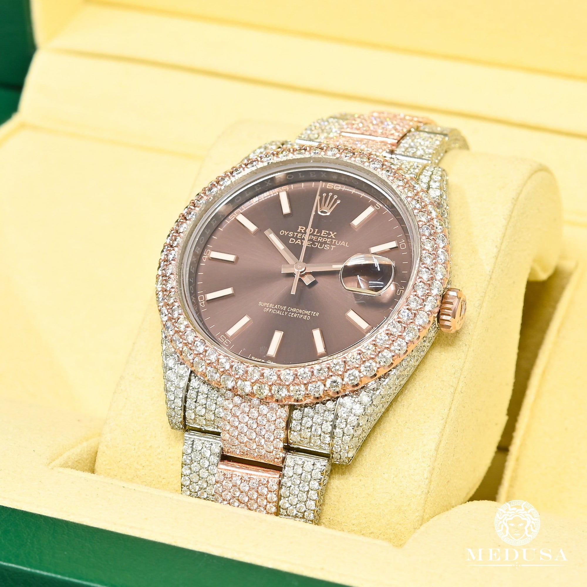 Montre Rolex | Montre Homme Rolex Datejust 41mm - Honeycomb Everose Or Rose 2 Tons
