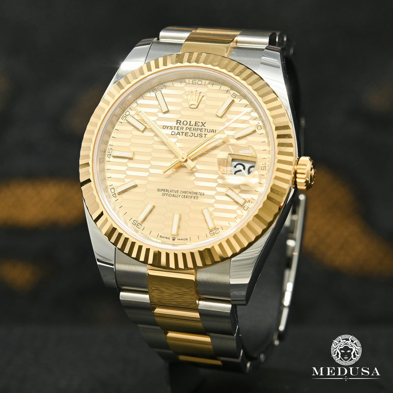 Rolex watch | Rolex Datejust Men&#39;s Watch 41mm - Oyster Champagne 2 Tone Gold Pattern