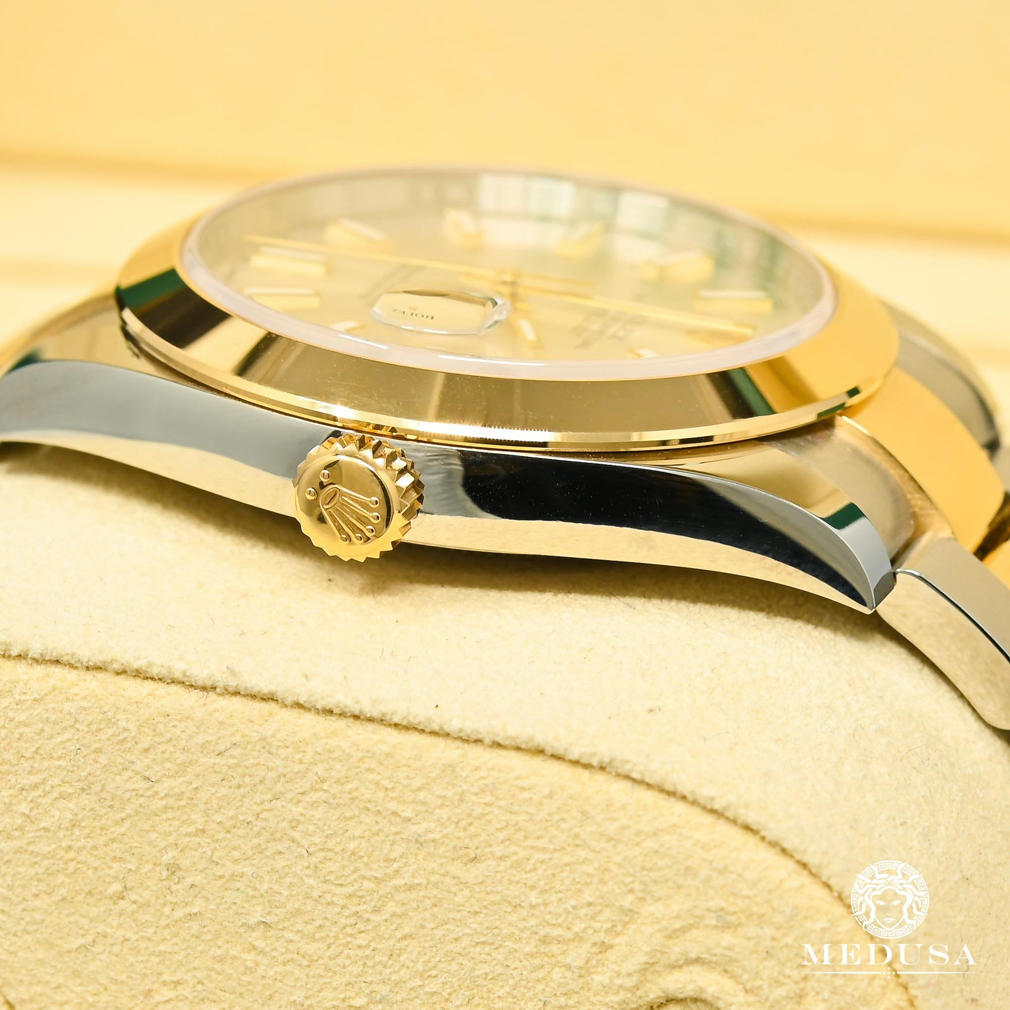 Montre Rolex | Montre Homme Rolex Datejust 41mm - Silver Stick Dial Or 2 Tons