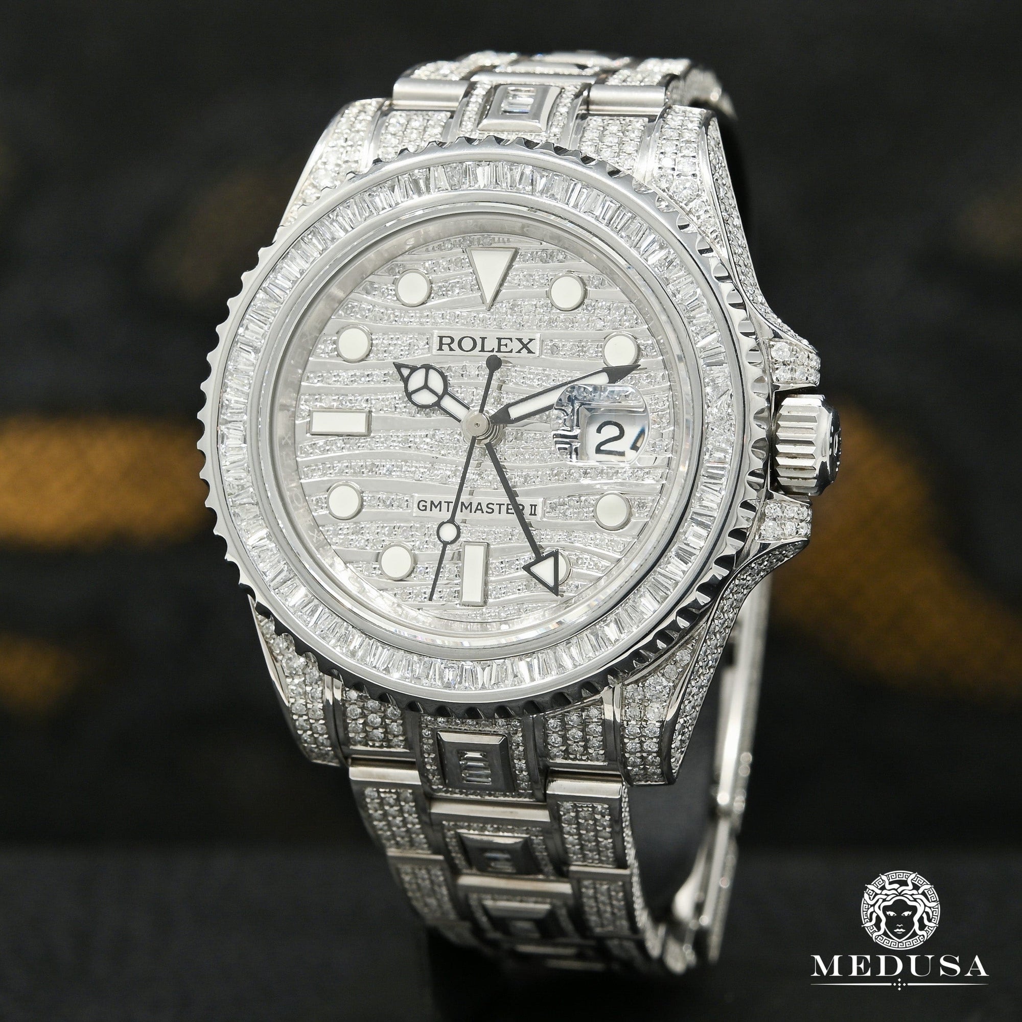 Rolex watch | Rolex GMT-Master II 40mm Men's Watch - Full Iced Stainless