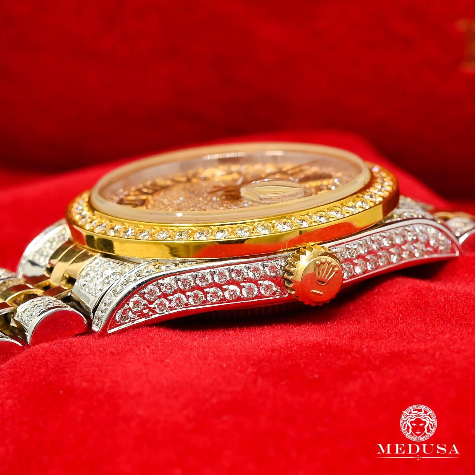 Montre Rolex | Montre Femme Rolex Lady-Datejust 31mm - Iced Out Or 2 Tons