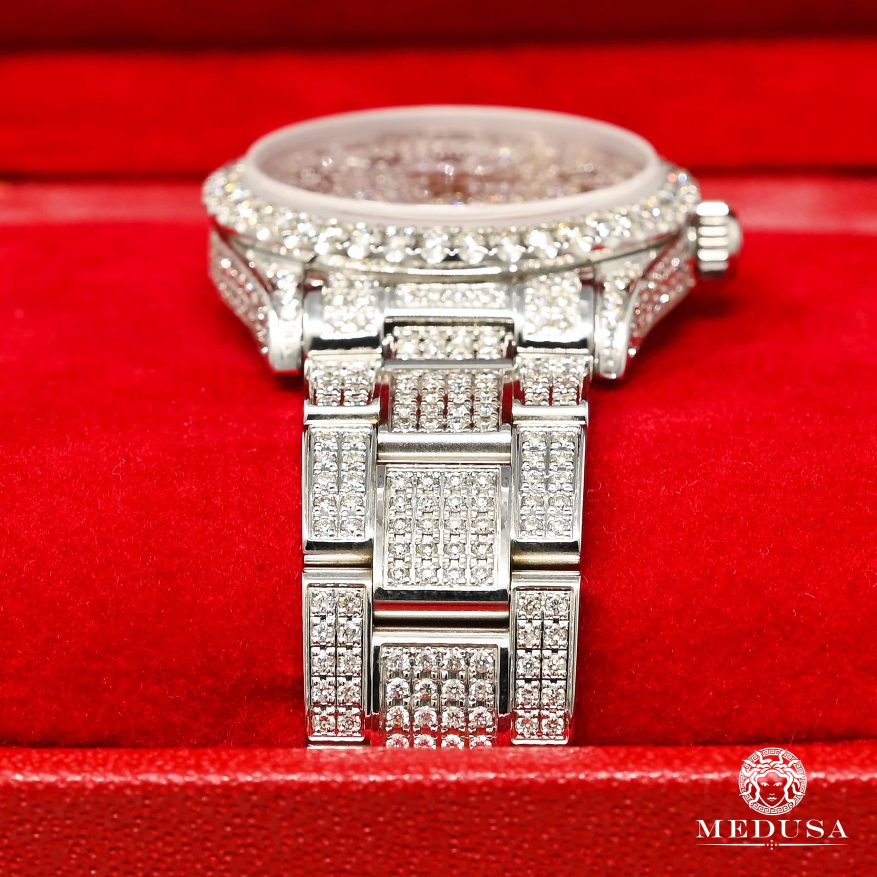 Montre Rolex | Montre Femme Rolex Oyster Perpetual 31mm - Full Iced Out Stainless