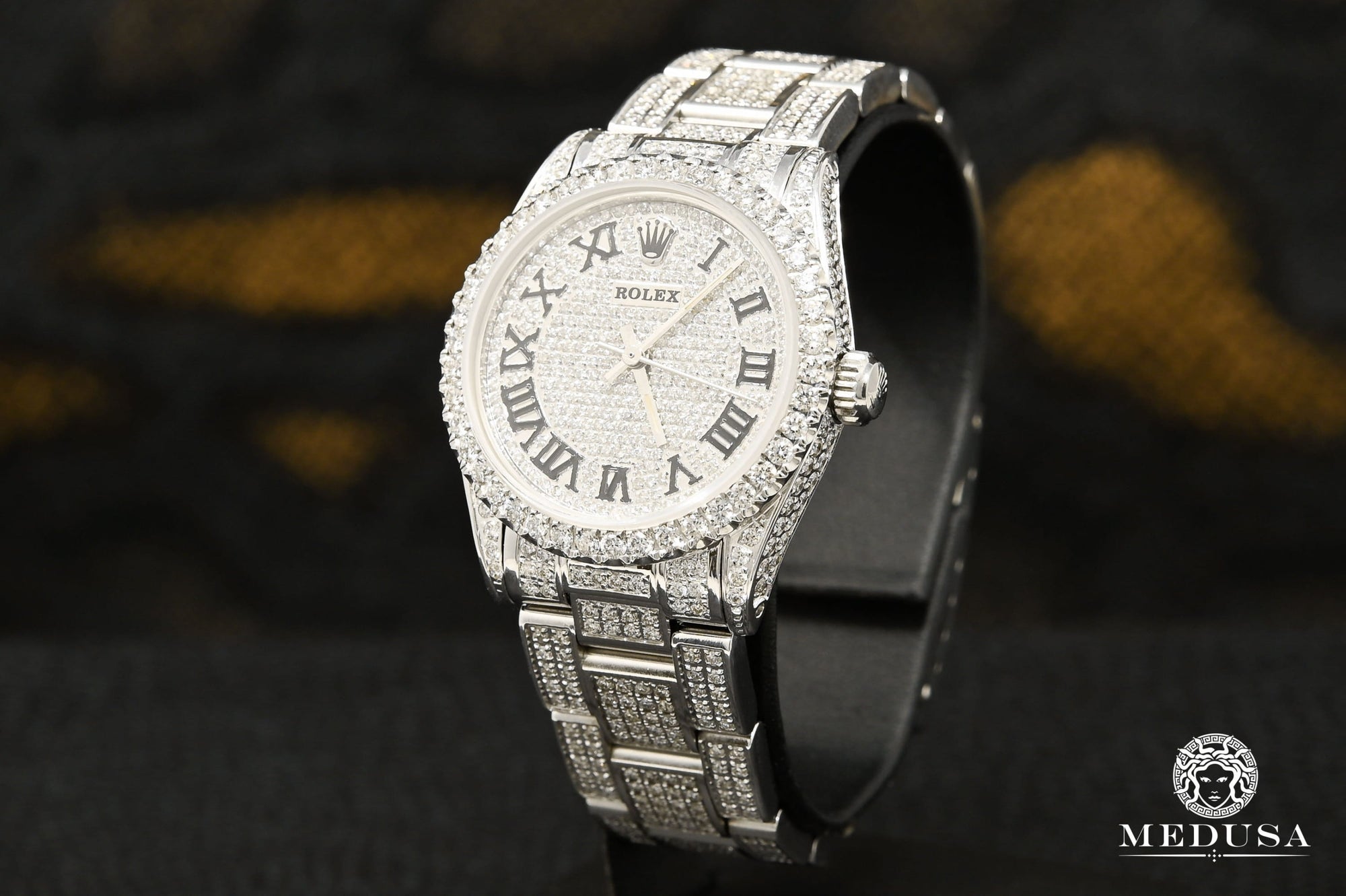 Montre Rolex | Montre Femme Rolex Oyster Perpetual 31mm - Full Iced Out Stainless