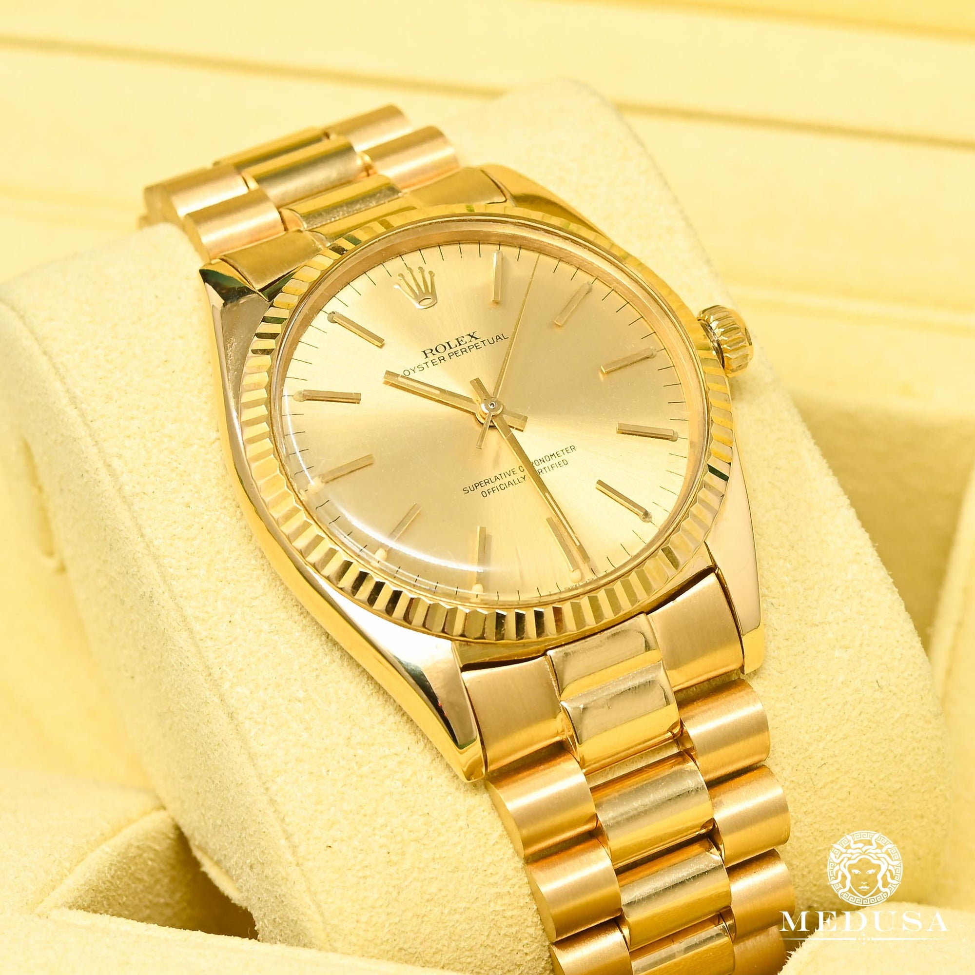 Montre Rolex | Montre Homme Rolex Oyster Perpetual 36mm - Champagne Or 18K / Or Jaune