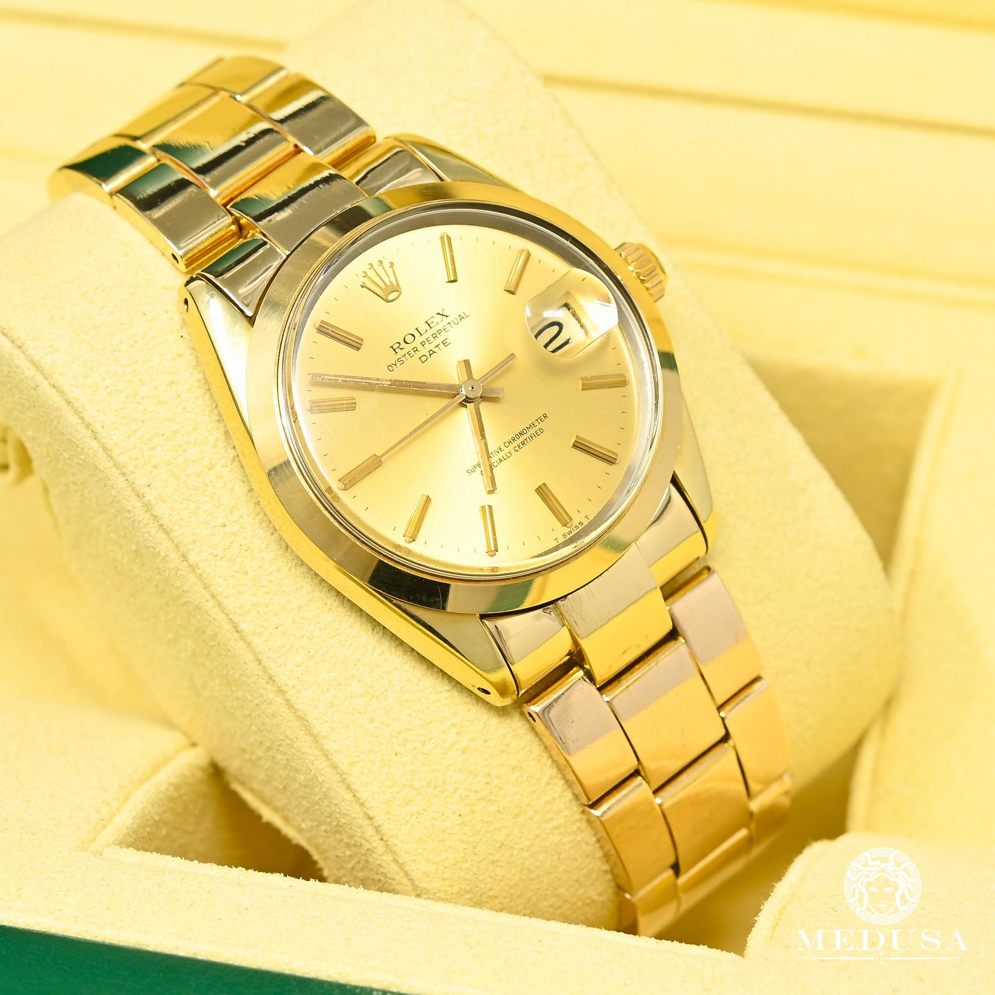 Montre Rolex | Montre Homme Rolex Oyster Perpetual Date 34mm - Gold Vintage Or Jaune