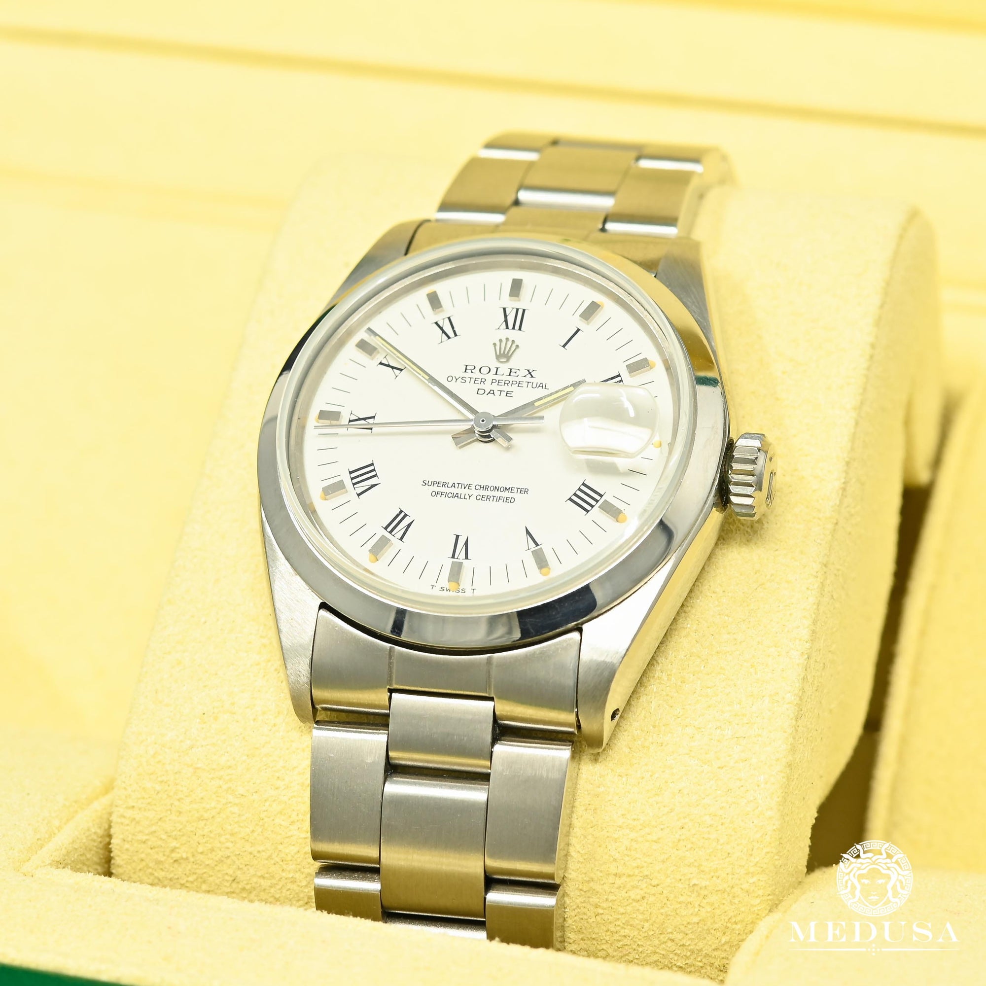 Rolex watch | Rolex Oyster Perpetual Date 34mm Men&#39;s Watch - White Stainless