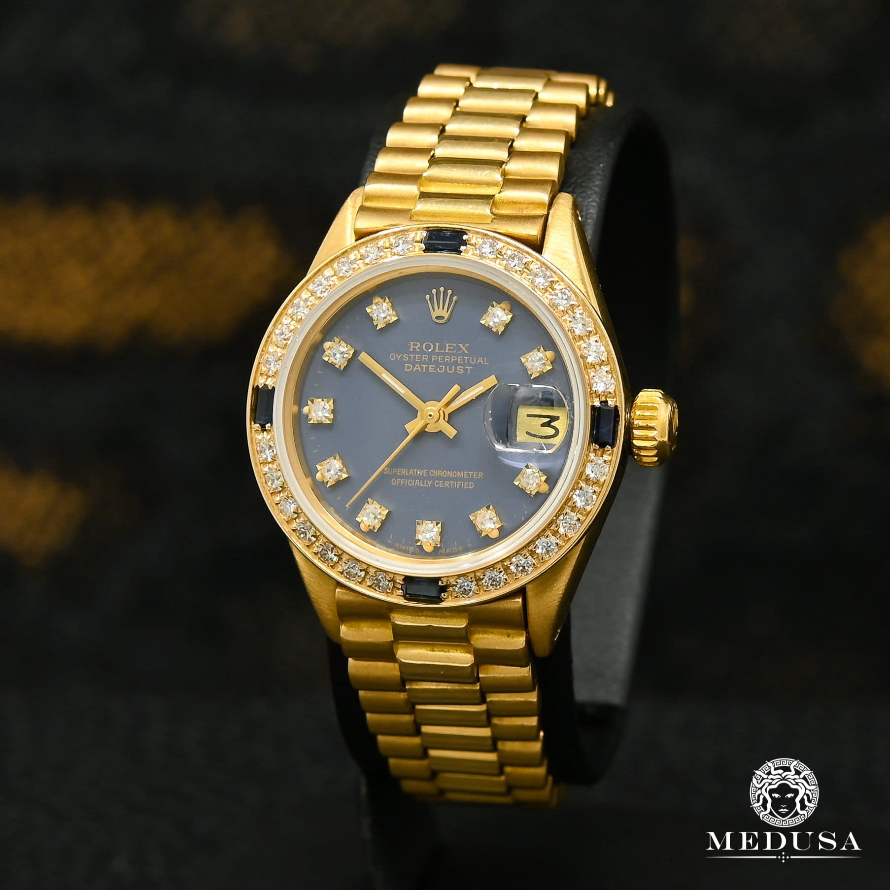 Rolex watch | Rolex President Datejust Women's Watch 26mm - Blue Yellow Gold