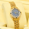 Montre Rolex | Montre Femme Rolex President Datejust 26mm - Bleu Or Jaune