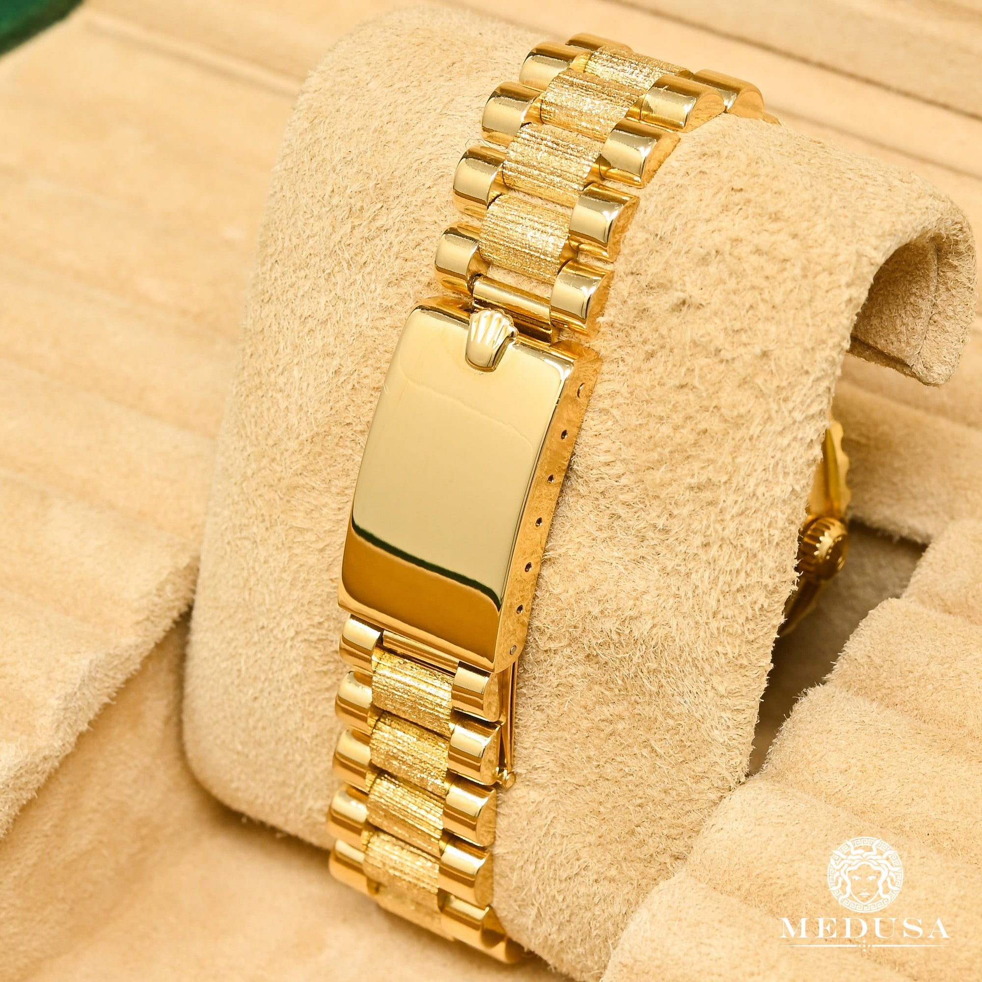 Montre Rolex | Montre Homme Rolex President Day-Date 36mm - Full Baguette Noir Baguette / Or Jaune