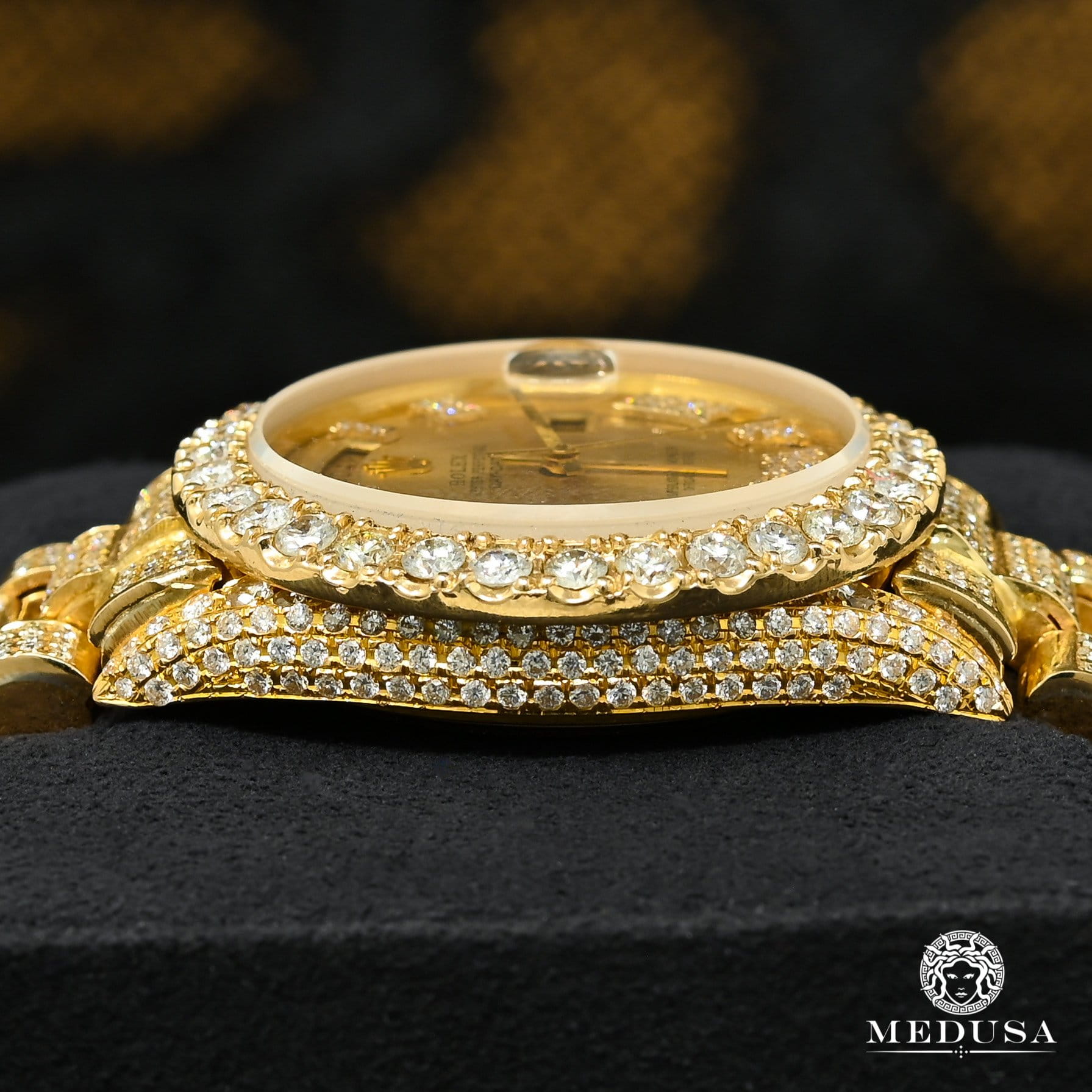 Montre Rolex | Montre Homme Rolex President Day-Date 36mm - Iced Out Or Jaune