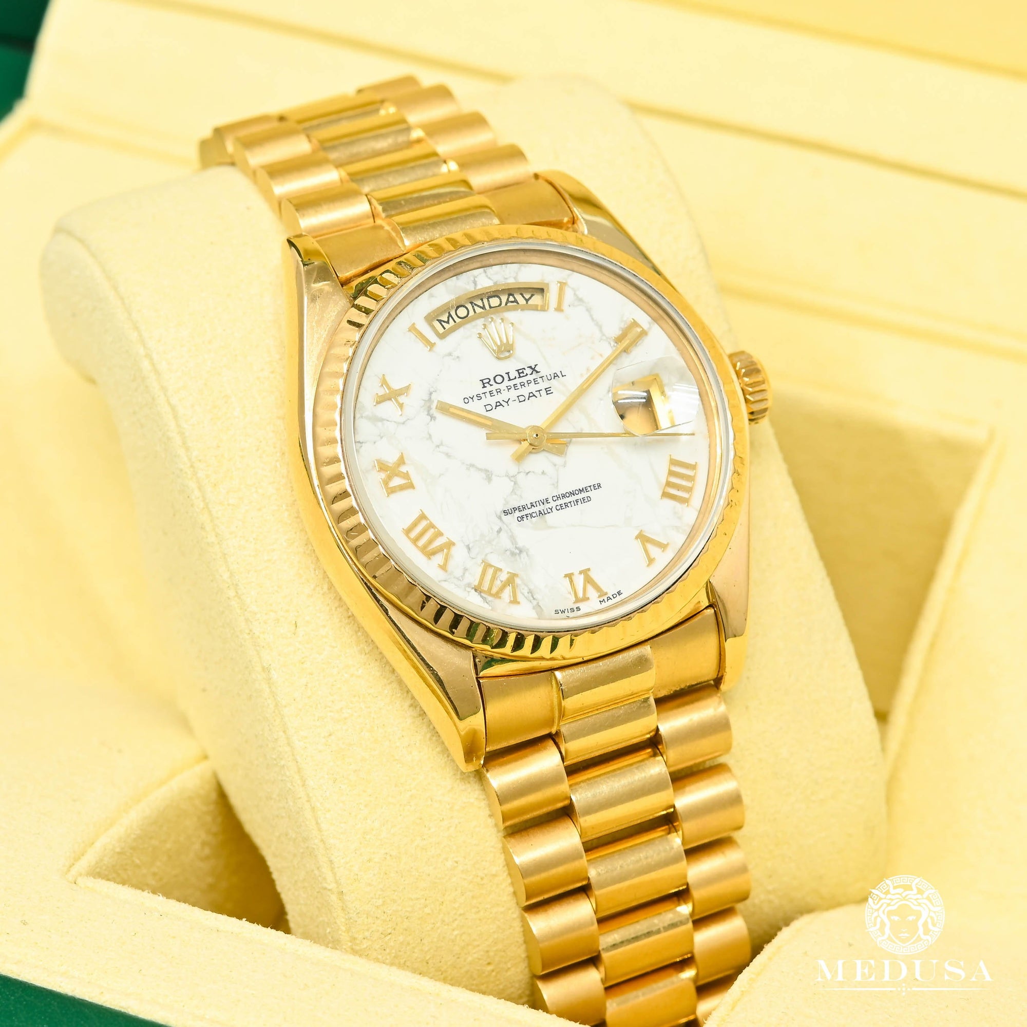 Montre Rolex | Montre Homme Rolex President Day-Date 36mm - Marble Or Jaune