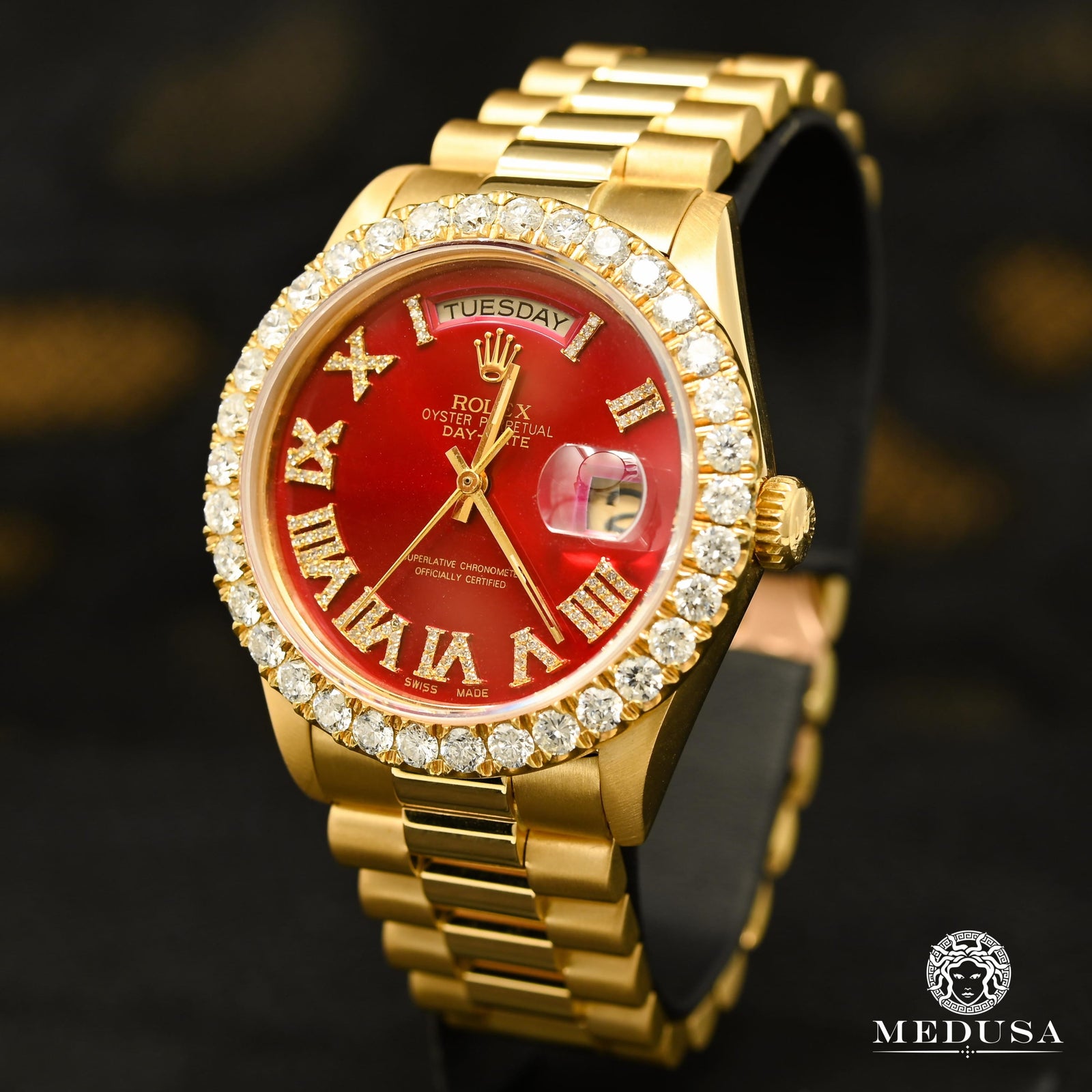 Rolex watch | Rolex President Day-Date Men's Watch 36mm - Roman Red/Yellow Gold