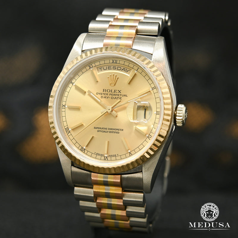 Montre Rolex | Montre Homme Rolex President Day - Date 36mm - Tridor Or 3 Tons