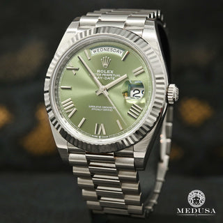 Rolex President Day-Date 40mm - Olive White Gold - Or Blanc