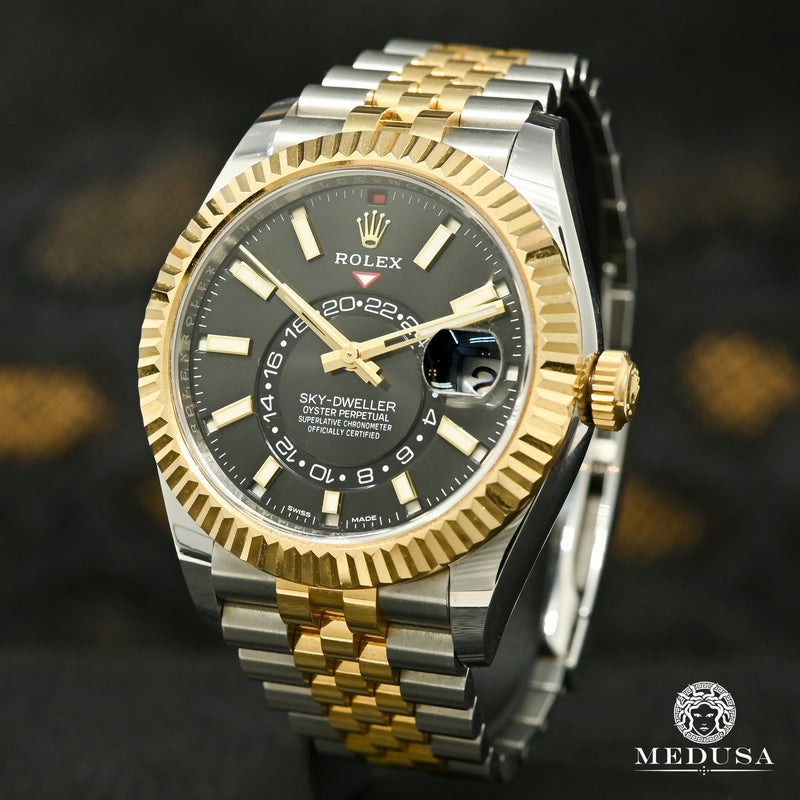 Rolex watch | Rolex Sky-Dweller Men&#39;s Watch 42mm - Black Jubilee Gold 2 Tones