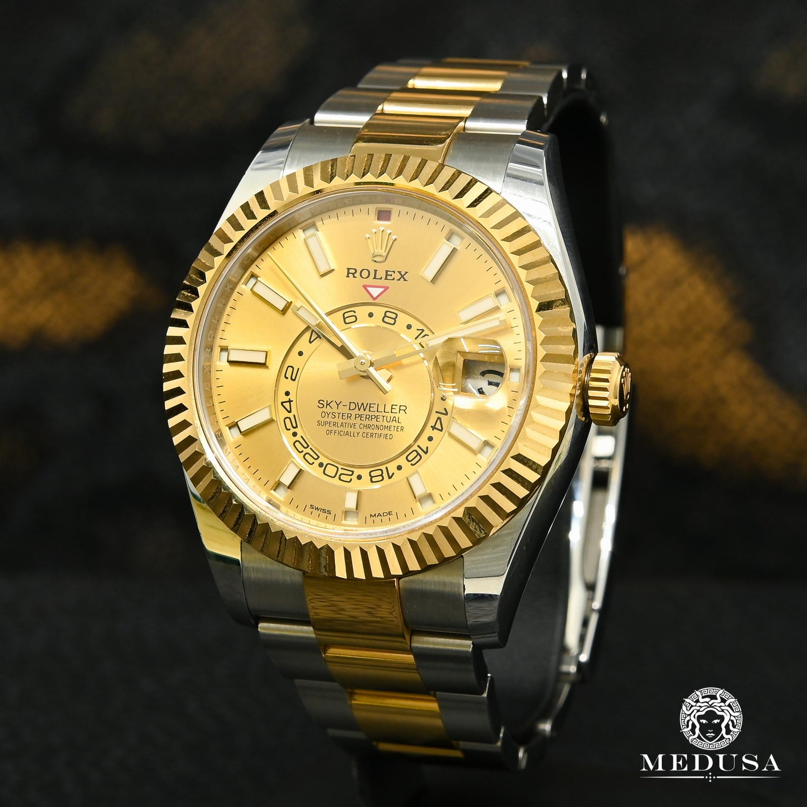 Rolex watch | Rolex Sky-Dweller Men's Watch 42mm - Champagne Gold 2 Tones