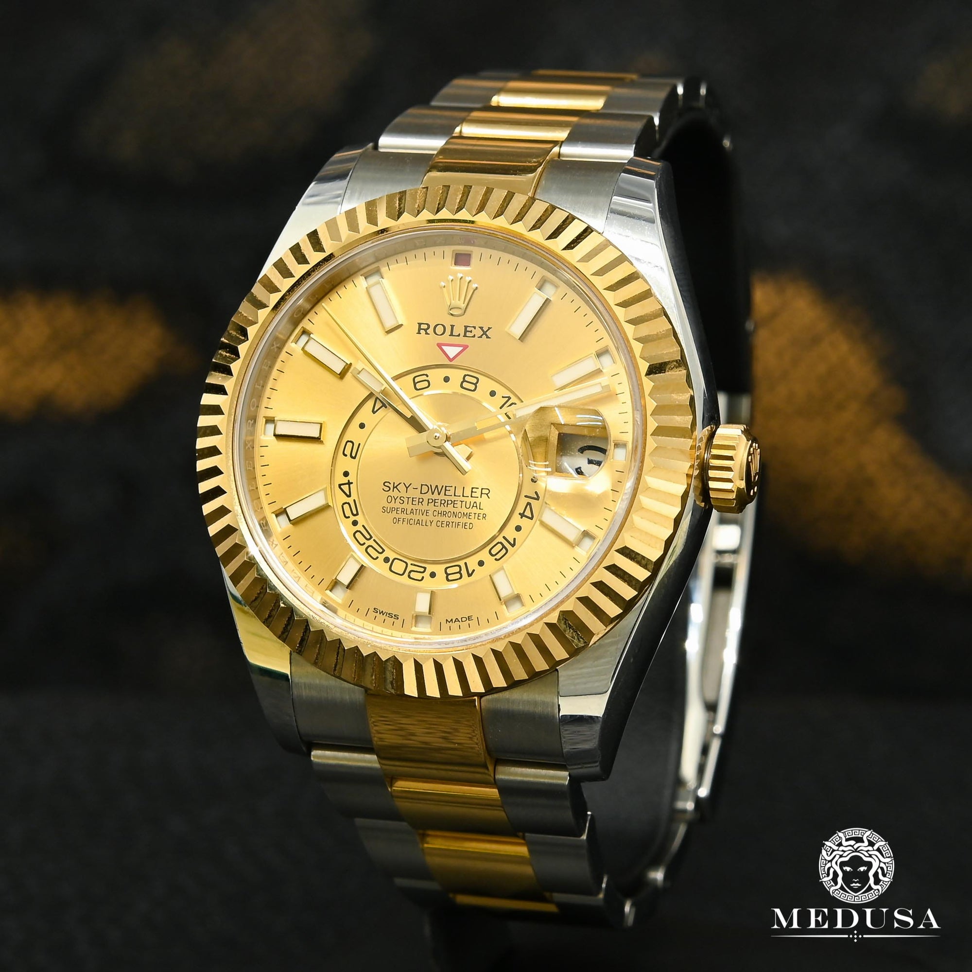 Rolex watch | Rolex Sky-Dweller Men's Watch 42mm - Champagne Gold 2 Tones