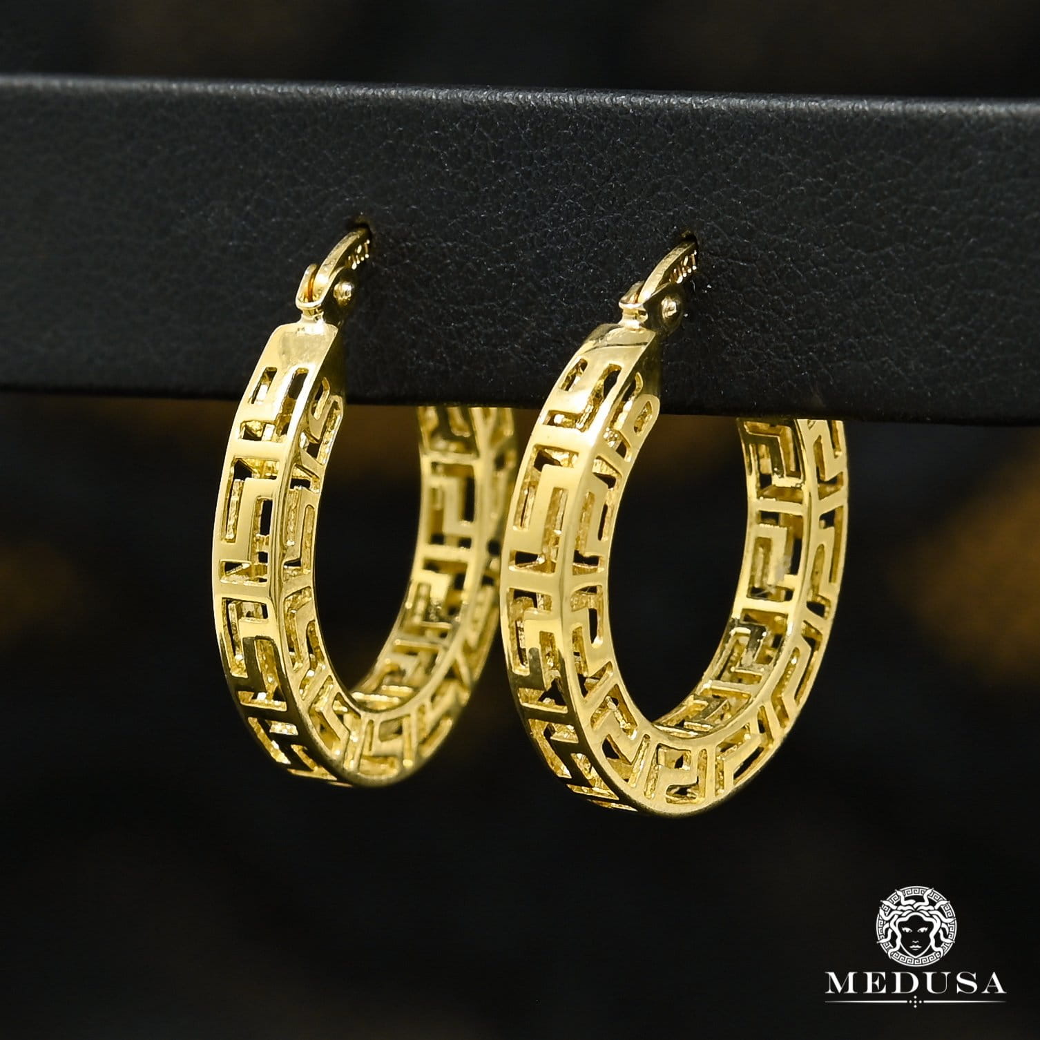 Anneaux en Or 10K | Boucles d’Oreilles Round F24 Or Jaune