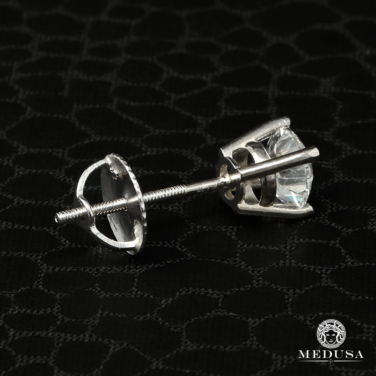Studs en Or 14K | Boucles d’Oreilles Round X1 Diamond Studs