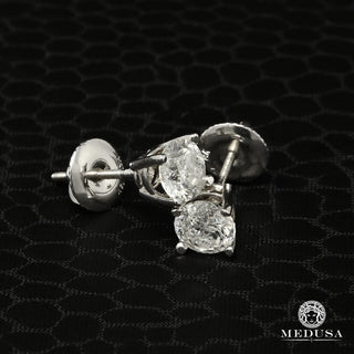 Clous d'oreilles diamant Round X1  - 5PT+5PT / Yellow Gold