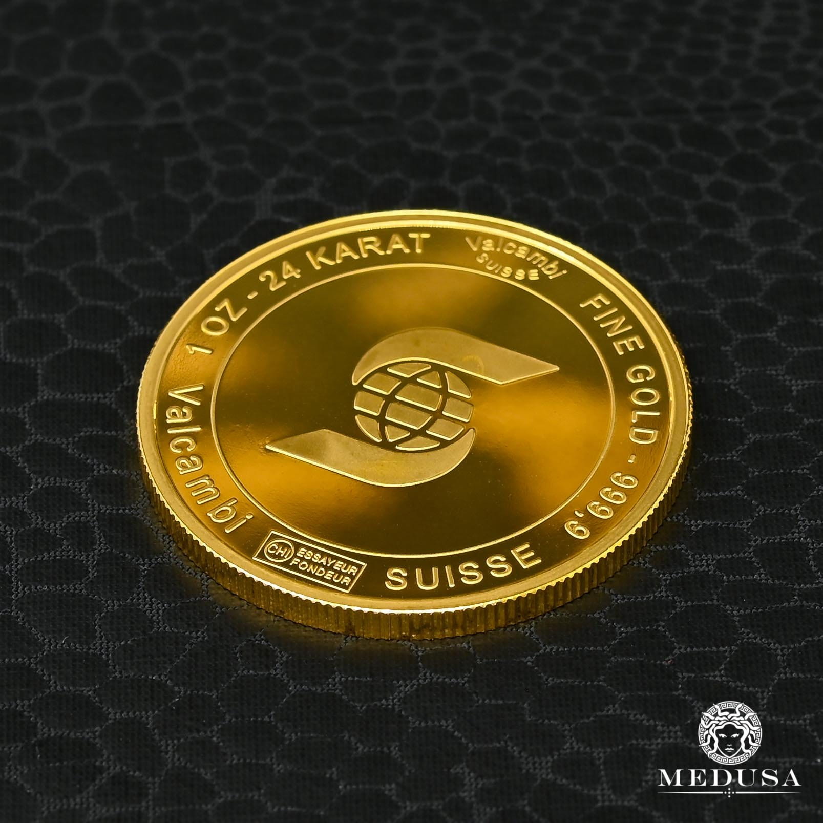 PAMP Fortuna | Lingot d’Or 24K Scotia Bank | 1 oz Lingot Rond d’Or Or Jaune