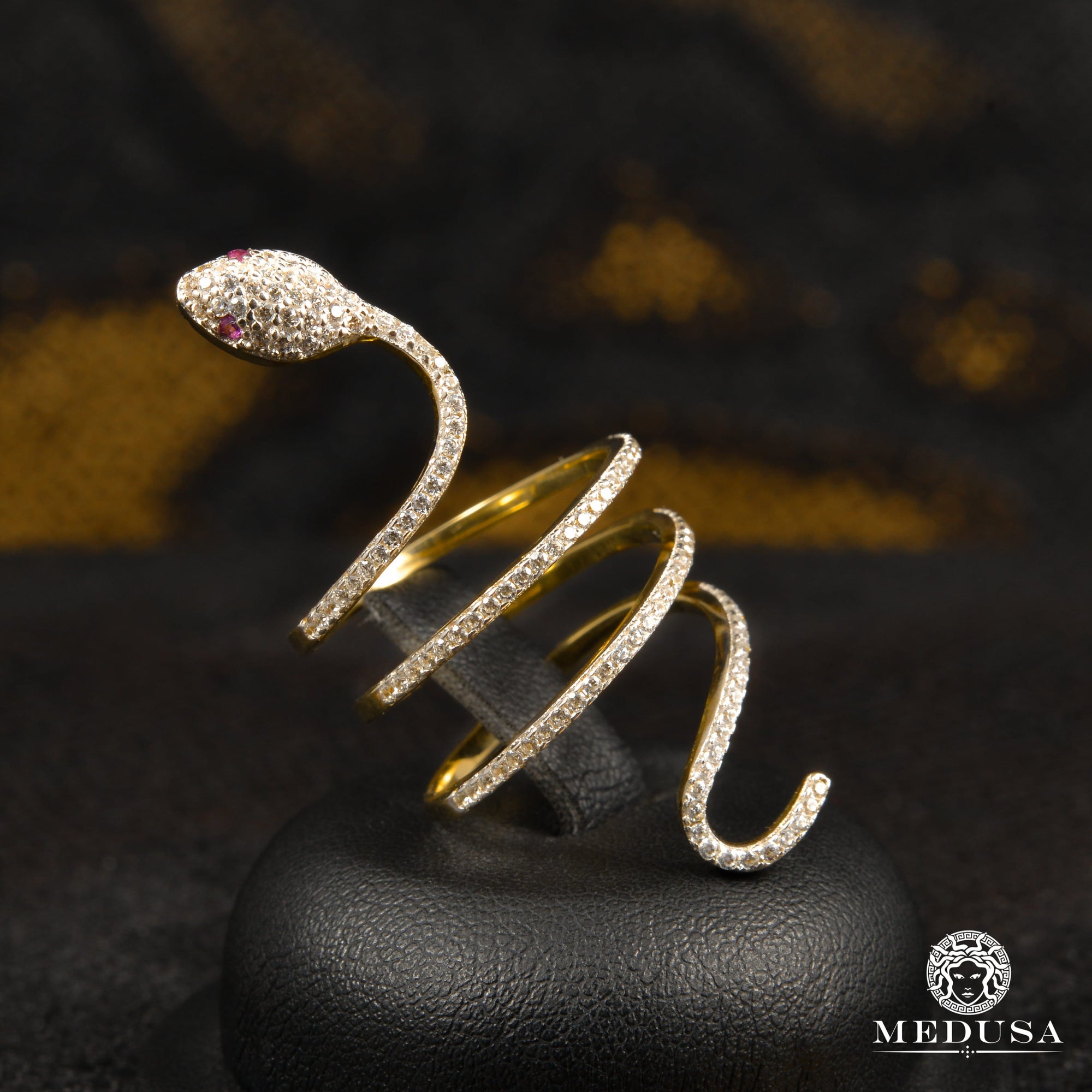 10K Gold Ring | Women's Ring Snake F1 Yellow Gold