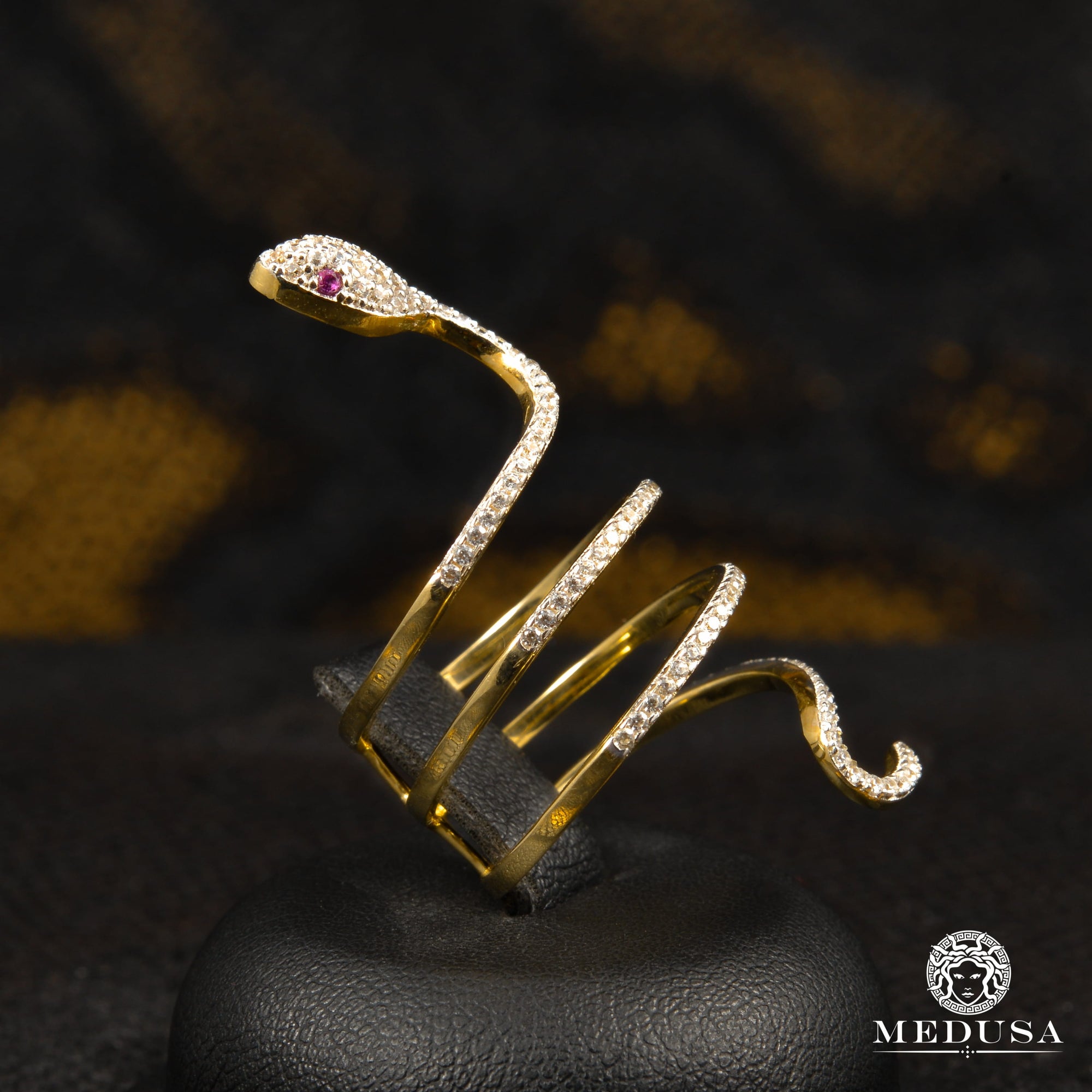 10K Gold Ring | Women's Ring Snake F1 Yellow Gold