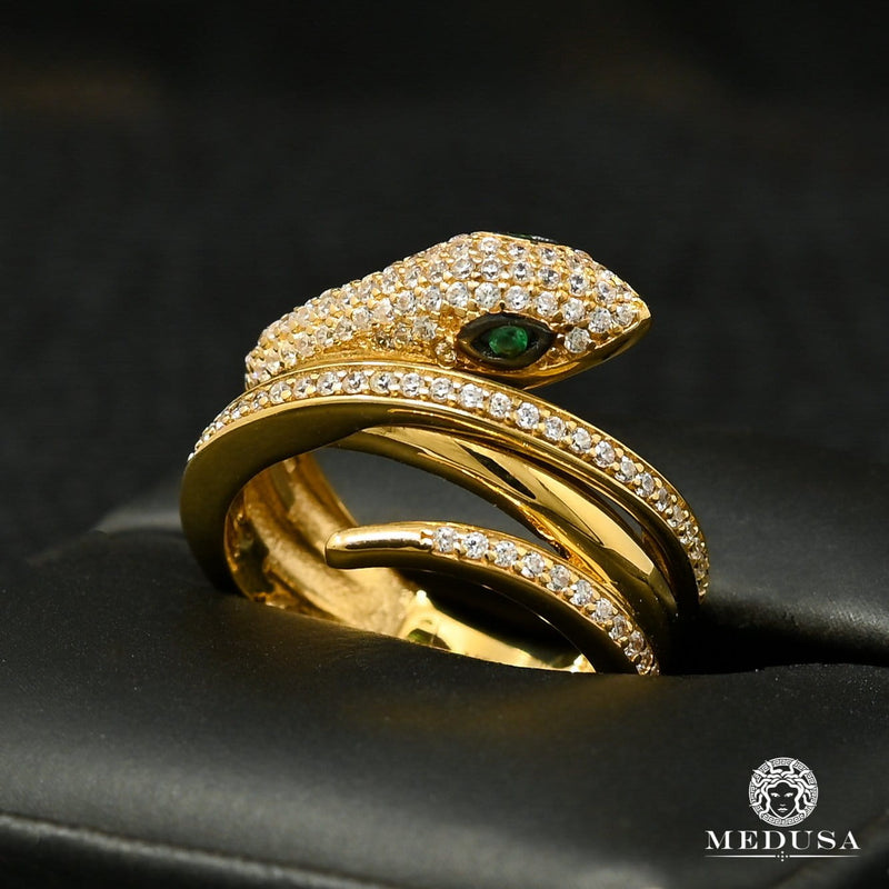 10K Gold Ring | Women&#39;s Ring Snake F4 Yellow Gold