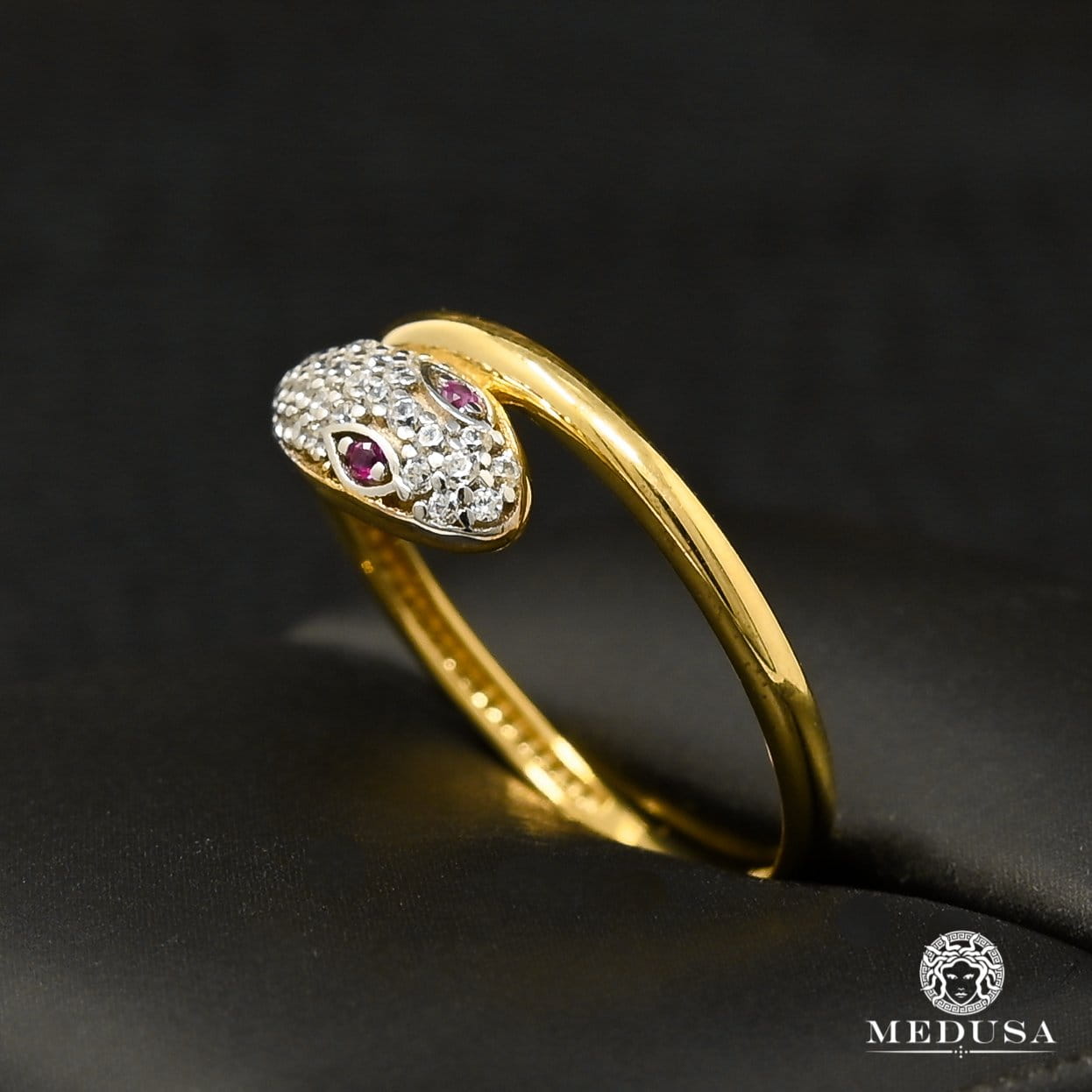 10K Gold Ring | Women's Ring Snake F5 Yellow Gold