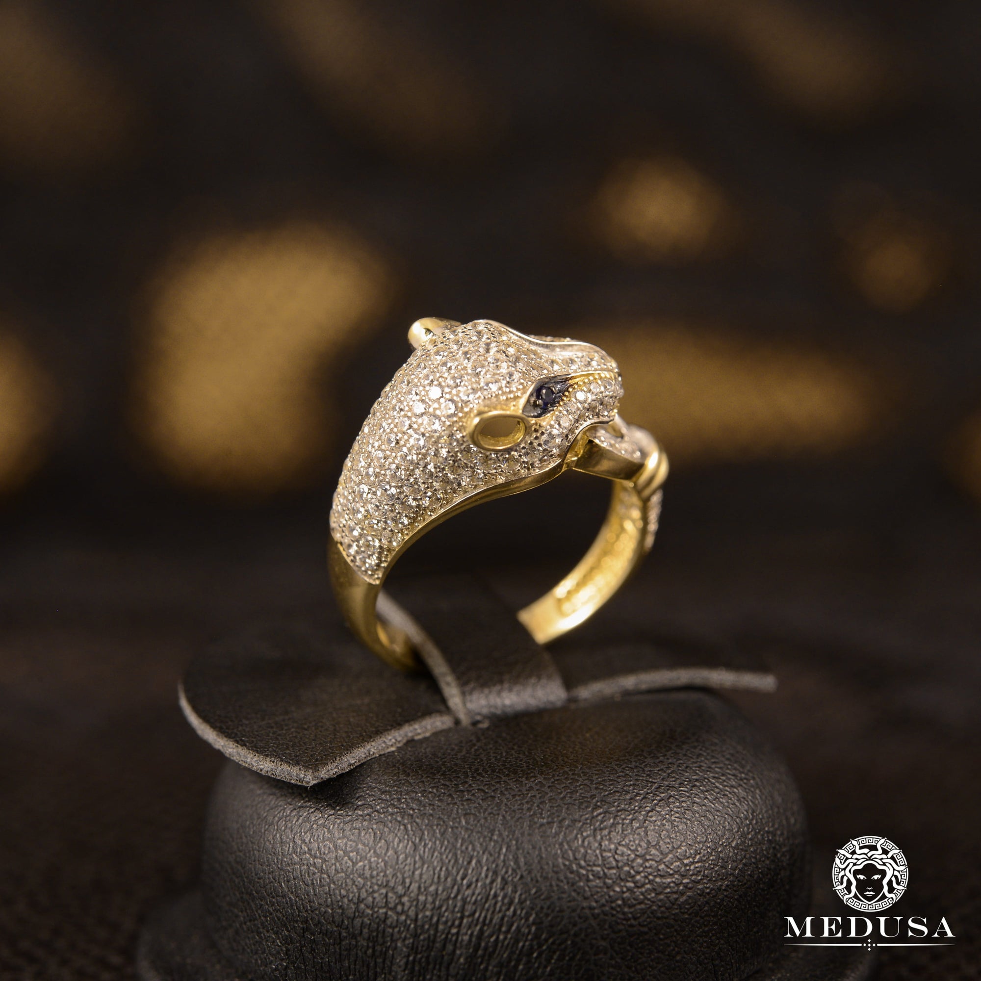 Bague en Or 10K | Bague Femme Tiger F2 Or Jaune