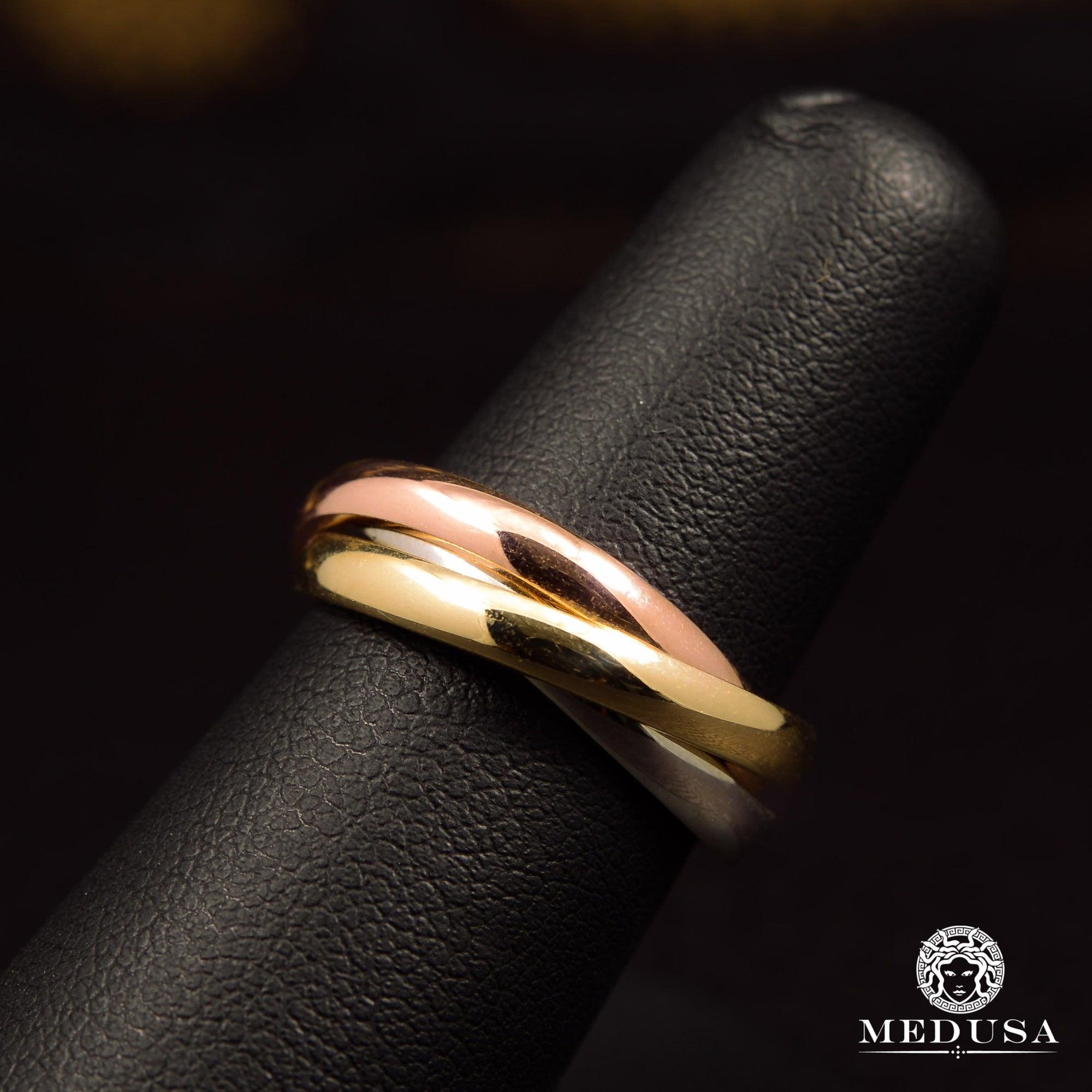 Bague en Or 10K | Bague Femme Tricolor F1 - Trinity