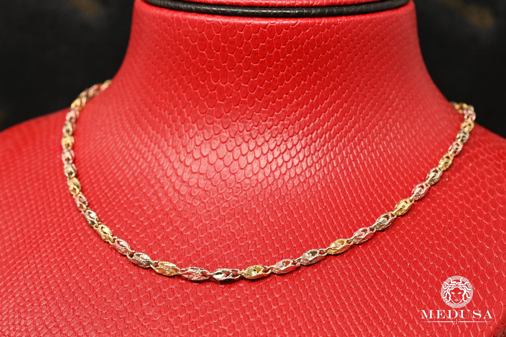 10K Gold Necklace | Turkish Woman Necklace Rope 3 Tones