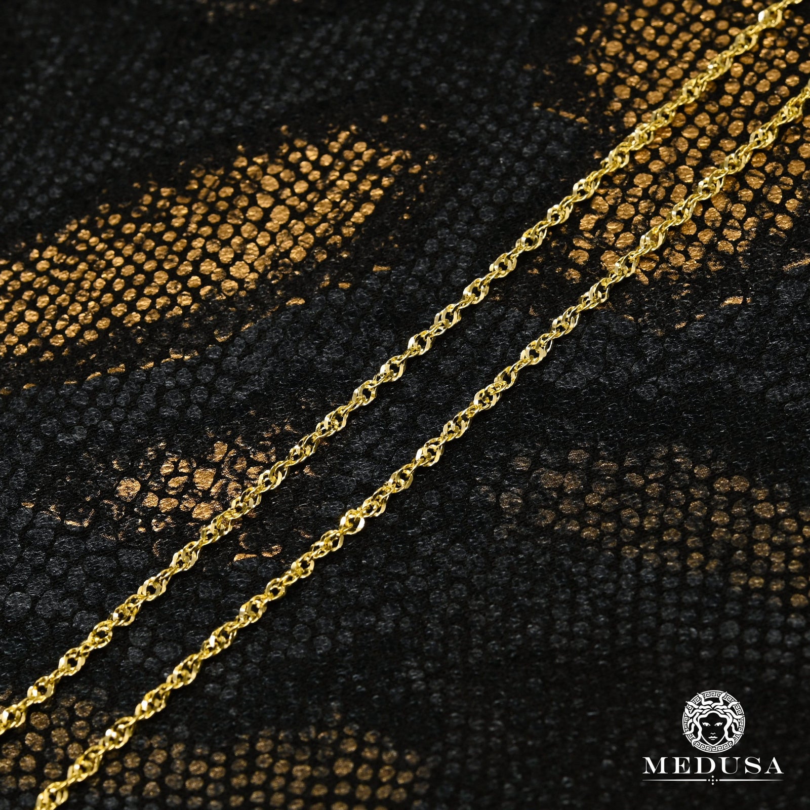 10K Gold Chain | Waist Chain Waist F4 - Singapore Yellow Gold