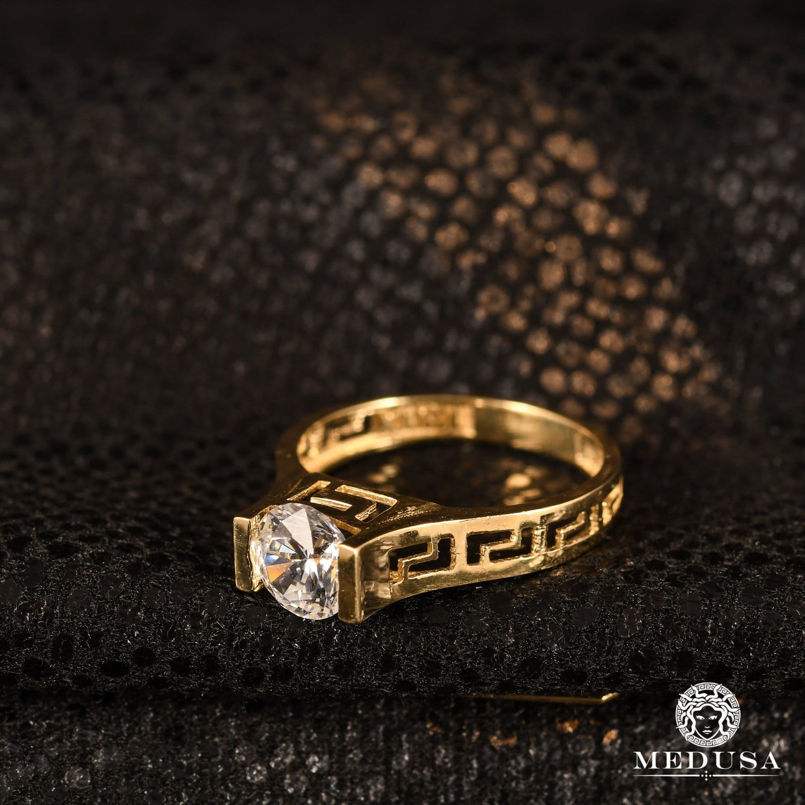 10K Gold Ring | Women's Ring Zirconia F2 Yellow Gold