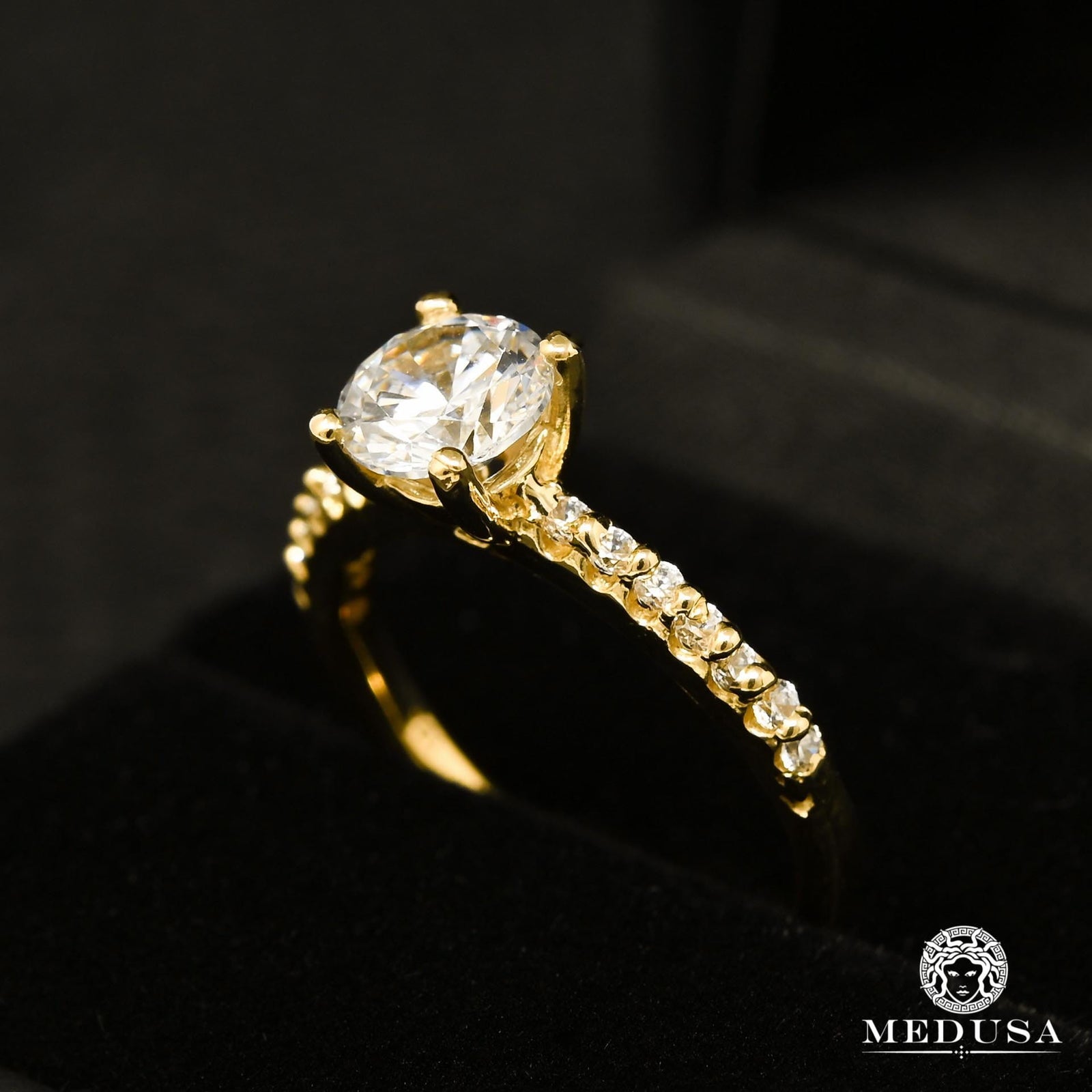 10K Gold Ring | Women's Ring Zirconia F30 Yellow Gold